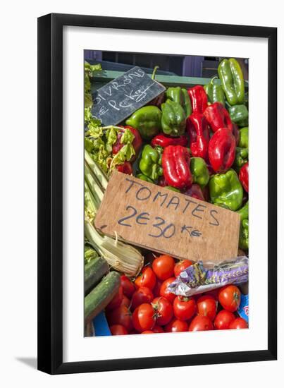 Fresh vegetable market, Bayeux, Normandy, France-Lisa S. Engelbrecht-Framed Premium Photographic Print