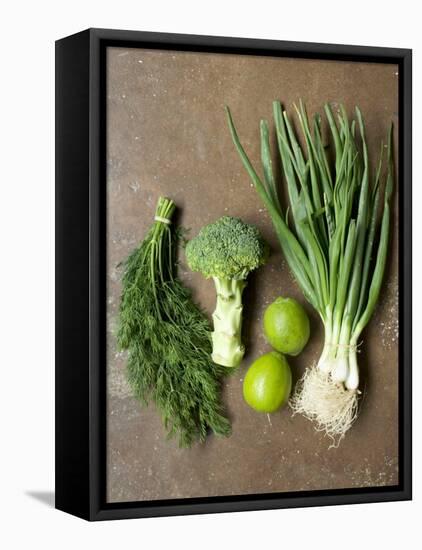 Fresh Vegetables, Dill and Limes-null-Framed Stretched Canvas