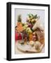 Fresh Vegetables, Fruit, Butter, Nuts and Wholemeal Bread-Foodcollection-Framed Photographic Print