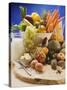 Fresh Vegetables, Fruit, Eggs, Butter and Milk-null-Stretched Canvas