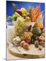Fresh Vegetables, Fruit, Eggs, Butter and Milk-null-Mounted Photographic Print
