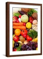 Fresh Vegetables, Fruits and Other Foodstuffs. Shot in a Studio.-prometeus-Framed Photographic Print