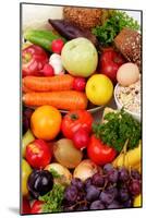 Fresh Vegetables, Fruits and Other Foodstuffs. Shot in a Studio.-prometeus-Mounted Photographic Print