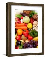 Fresh Vegetables, Fruits and Other Foodstuffs. Shot in a Studio.-prometeus-Framed Photographic Print