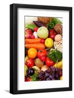 Fresh Vegetables, Fruits and Other Foodstuffs. Shot in a Studio.-prometeus-Framed Photographic Print