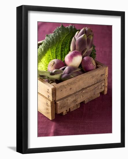Fresh Vegetables in a Crate-Eising Studio - Food Photo and Video-Framed Photographic Print