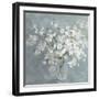 Fresh White Bouquet Gray Crop-Danhui Nai-Framed Art Print