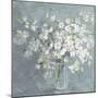 Fresh White Bouquet Gray Crop-Danhui Nai-Mounted Art Print