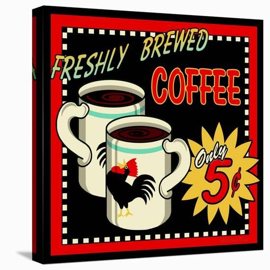 Freshly Brewed Coffee-Kate Ward Thacker-Stretched Canvas