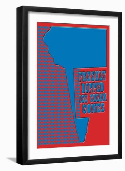 Freshly Dipped Ice Cream Cones-null-Framed Art Print