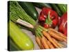 Freshly Harvested Home Grown Organic Vegetables with Organic Label, UK-Gary Smith-Stretched Canvas