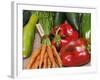 Freshly Harvested Home Grown Organic Vegetables with Organic Label, UK-Gary Smith-Framed Photographic Print