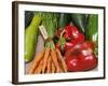 Freshly Harvested Home Grown Organic Vegetables with Organic Label, UK-Gary Smith-Framed Photographic Print