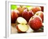 Freshly Washed Red Apples, Whole and Halved-null-Framed Photographic Print