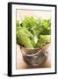 Freshly Washed Salad Leaves in Colander-Foodcollection-Framed Photographic Print