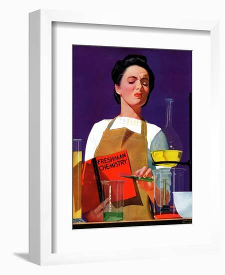 "Freshmen Chemistry," May 4, 1940-John Hyde Phillips-Framed Giclee Print