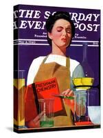 "Freshmen Chemistry," Saturday Evening Post Cover, May 4, 1940-John Hyde Phillips-Stretched Canvas