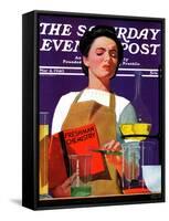 "Freshmen Chemistry," Saturday Evening Post Cover, May 4, 1940-John Hyde Phillips-Framed Stretched Canvas