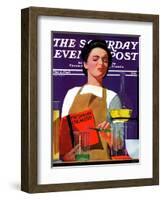 "Freshmen Chemistry," Saturday Evening Post Cover, May 4, 1940-John Hyde Phillips-Framed Giclee Print