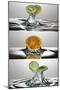 FreshSplash Citrus Triptych-Steve Gadomski-Mounted Photographic Print
