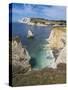 Freshwater Bay and Chalk Cliffs of Tennyson Down, Isle of Wight, England, United Kingdom, Europe-Roy Rainford-Stretched Canvas