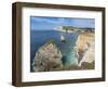 Freshwater Bay and Chalk Cliffs of Tennyson Down, Isle of Wight, England, United Kingdom, Europe-Roy Rainford-Framed Photographic Print