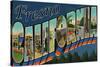 Fresno, California - Large Letter Scenes-Lantern Press-Stretched Canvas