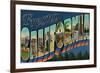 Fresno, California - Large Letter Scenes-Lantern Press-Framed Premium Giclee Print