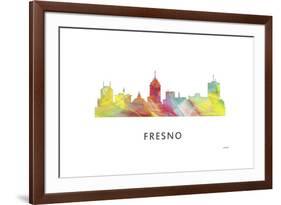 Fresno California Skyline-Marlene Watson-Framed Giclee Print