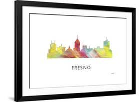 Fresno California Skyline-Marlene Watson-Framed Giclee Print