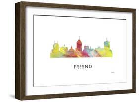 Fresno California Skyline-Marlene Watson-Framed Giclee Print