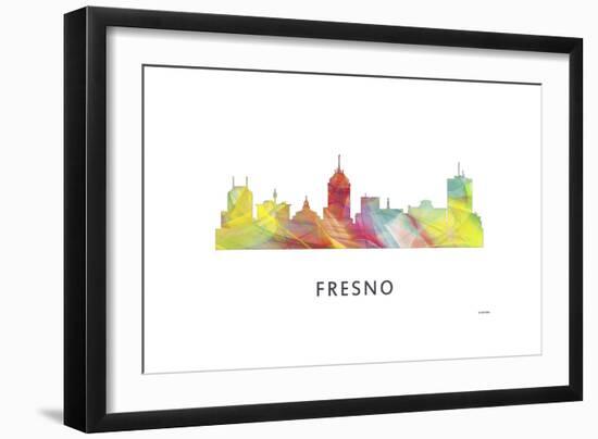 Fresno California Skyline-Marlene Watson-Framed Giclee Print