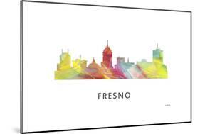 Fresno California Skyline-Marlene Watson-Mounted Giclee Print