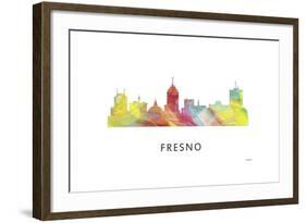 Fresno California Skyline-Marlene Watson-Framed Giclee Print