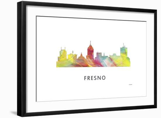 Fresno California Skyline-Marlene Watson-Framed Giclee Print