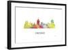 Fresno California Skyline-Marlene Watson-Framed Giclee Print