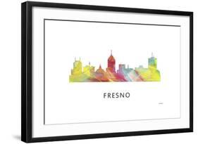 Fresno California Skyline-Marlene Watson-Framed Giclee Print