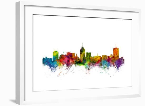 Fresno California Skyline-Michael Tompsett-Framed Art Print