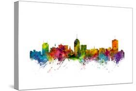 Fresno California Skyline-Michael Tompsett-Stretched Canvas