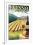 Fresno, California - Wine Country-Lantern Press-Framed Art Print