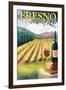 Fresno, California - Wine Country-Lantern Press-Framed Art Print