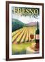 Fresno, California - Wine Country-Lantern Press-Framed Art Print