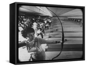 Fresno's Sunnyside Bowl Bowling Alley-J^ R^ Eyerman-Framed Stretched Canvas