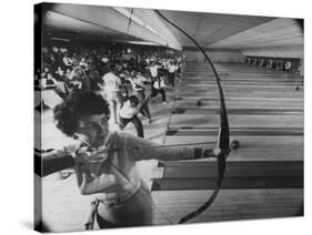 Fresno's Sunnyside Bowl Bowling Alley-J^ R^ Eyerman-Stretched Canvas