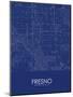 Fresno, United States of America Blue Map-null-Mounted Poster