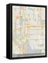 Fresno, United States of America Map-null-Framed Stretched Canvas