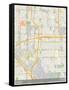 Fresno, United States of America Map-null-Framed Stretched Canvas