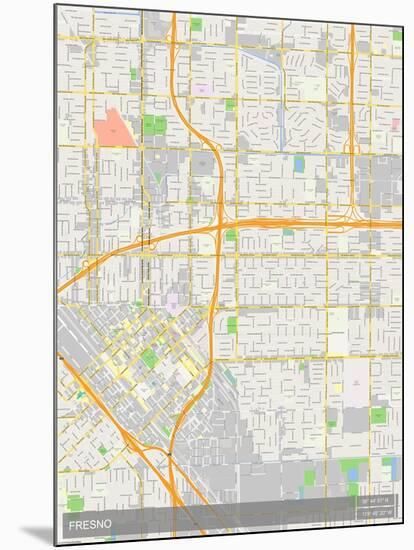 Fresno, United States of America Map-null-Mounted Poster