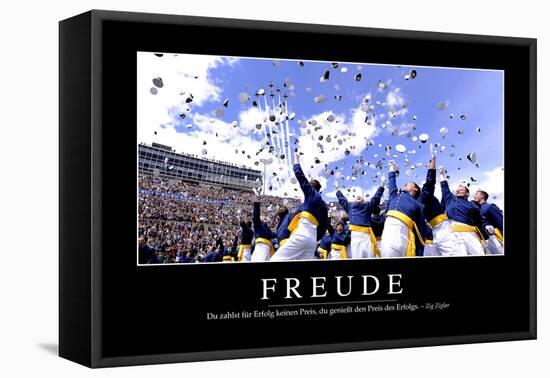 Freude: Motivationsposter Mit Inspirierendem Zitat-null-Framed Stretched Canvas