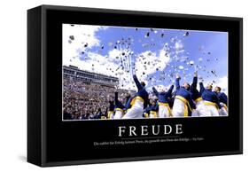 Freude: Motivationsposter Mit Inspirierendem Zitat-null-Framed Stretched Canvas